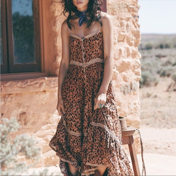 Dresses & Skirts - #93 NEW! Boho Saphari Leopard Maxi dress